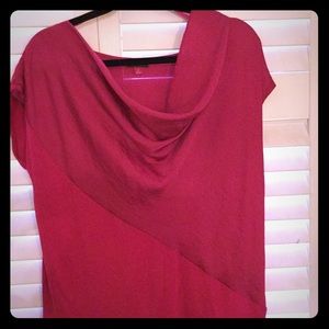 Drape neck shirt